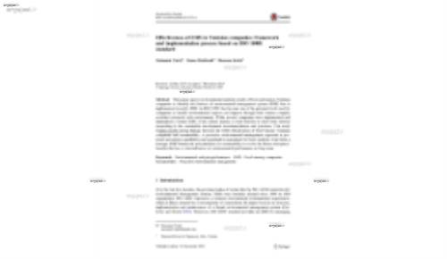 Effectiveness of EMS in Tunisian companies: framework and implementation process based on ISO 14001 standard